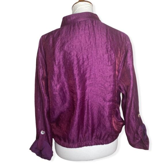 Vintage Purple Iridescent Lightweight Shirt / Shacket Size XL - Picture 6 of 9